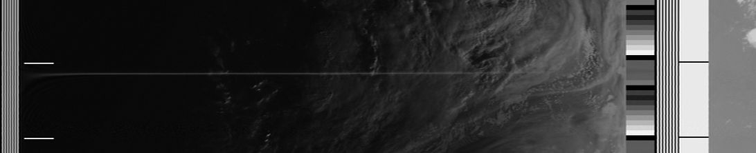 A crop of an APT image with a thin line in the middle