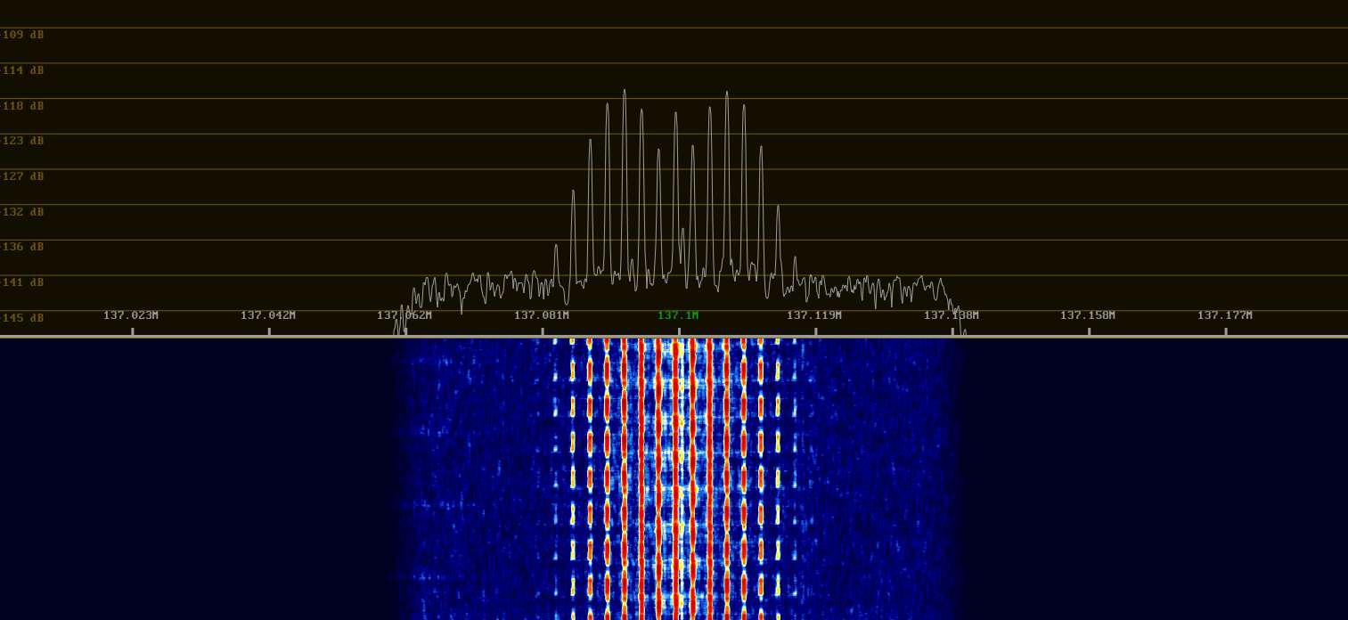 NOAA APT screenshot from SatDump