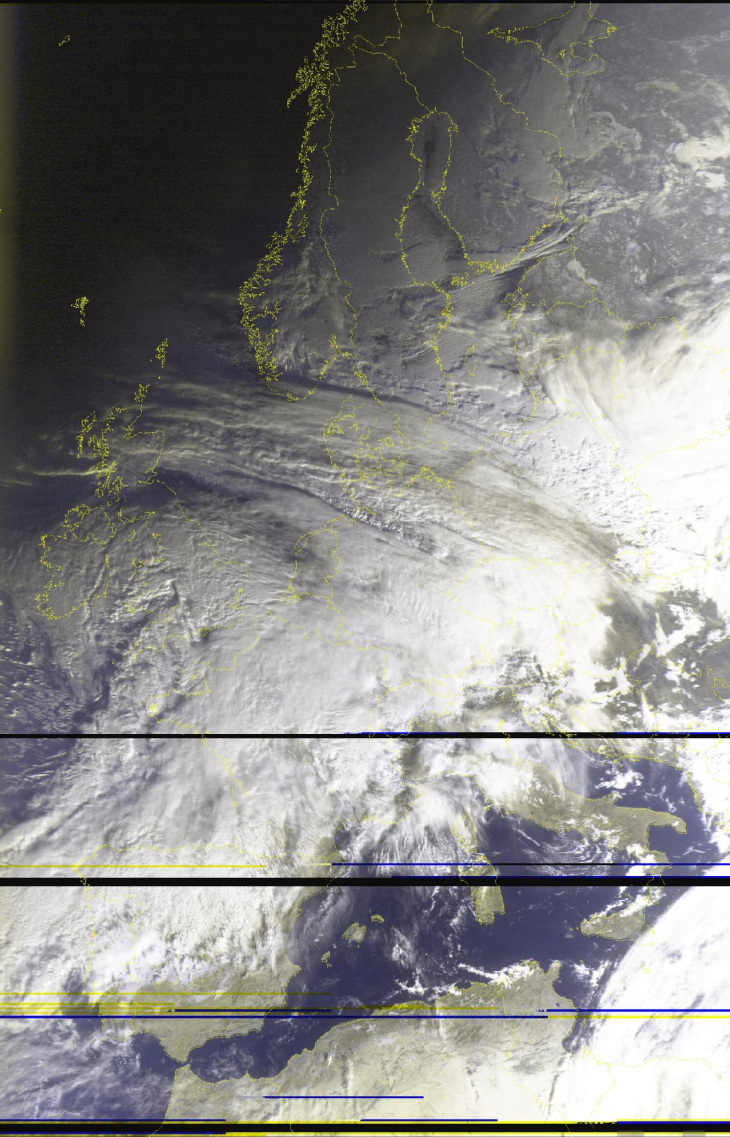 A processed LRPT image